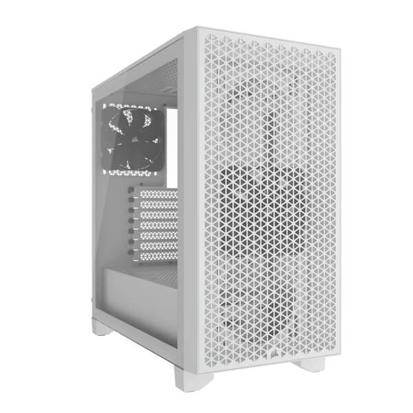 CORSAIR 3000D AIRFLOW MID-TOWER (ATX) CABINET WITH TEMPERED GLASS SIDE PANEL – WHITE (CC-9011252-WW)....