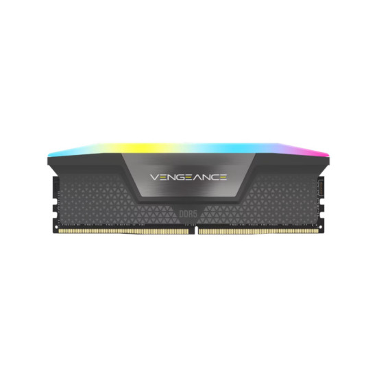 CORSAIR VENGEANCE RGB 16GB (16GBX1) DDR5 5200MHZ C40 RAM - GREY