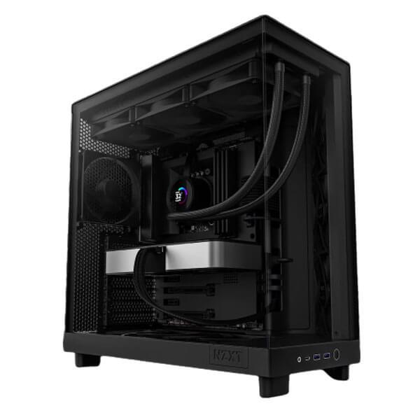 NZXT H6 FLOW (ATX) MID TOWER CABINET WITH TEMPERED GLASS SIDE PANEL (BLACK)
