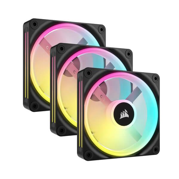 CORSAIR ICUE LINK QX120 RGB, 120MM PWM MAGNETIC DOME BEARING CABINET FAN, STARTER KIT WITH ICUE LINK....