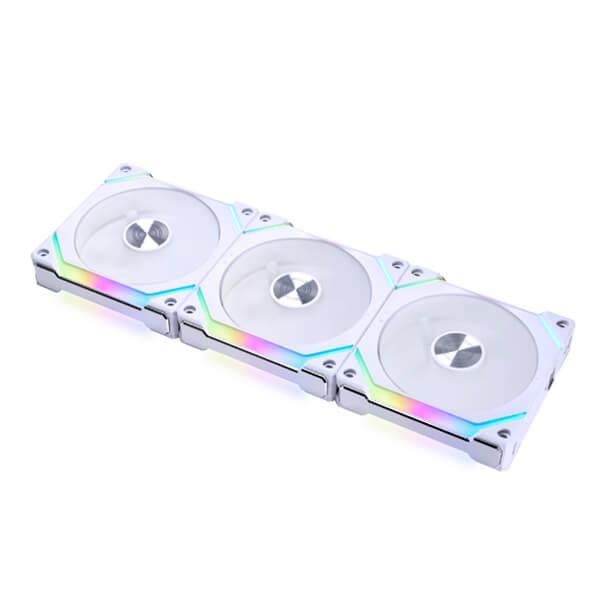 Lian Li UNI Fan SL V2 120 ARGB White - 120mm PWM ARGB Cabinet Fan With ARGB Controller (Triple Pack)