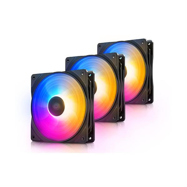 DEEPCOOL RF120 FS 120mm LED Cabinet Fan (Triple Pack)