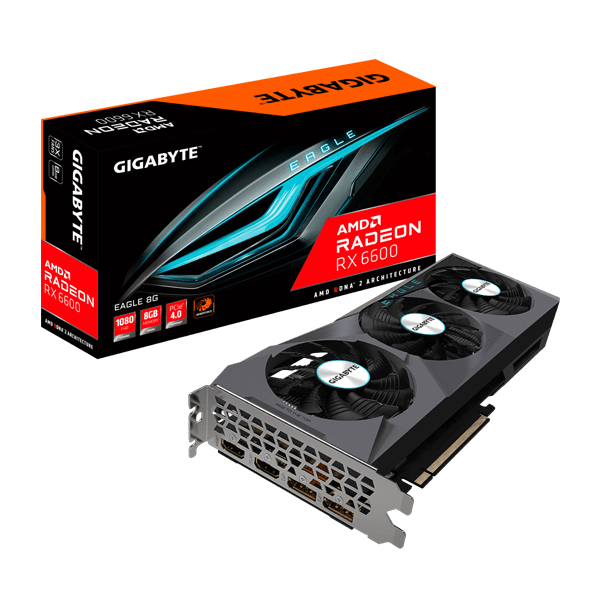 Gigabyte Radeon RX 6600 Eagle 8GB GDDR6 128-bit Gaming Graphics Card