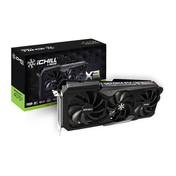 INNO3D GEFORCE RTX 4070 Ti ICHILL X3 Graphic Card C407T3-126XX-186148H