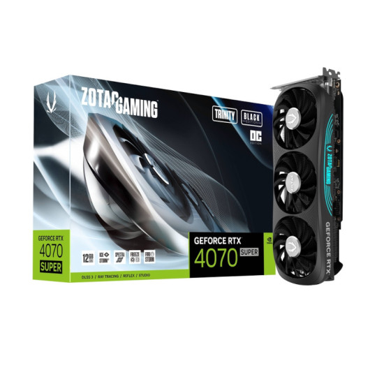ZOTAC GAMING GEFORCE RTX 4070 SUPER TRINITY OC BLACK EDITION 12GB GDDR6X
