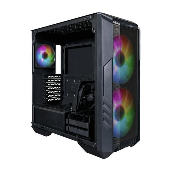 Cooler Master HAF 500 (ATX) Mid Tower Cabinet With Tempered Glass Side Panel and ARGB Controller (Black)
