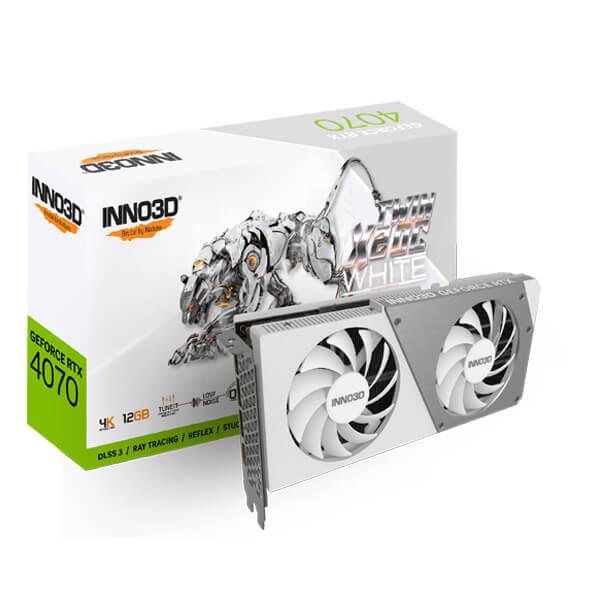 Inno3D GeForce RTX 4070 Twin X2 OC White 12GB GDDR6X Graphics Card N40702-126XX-185252W