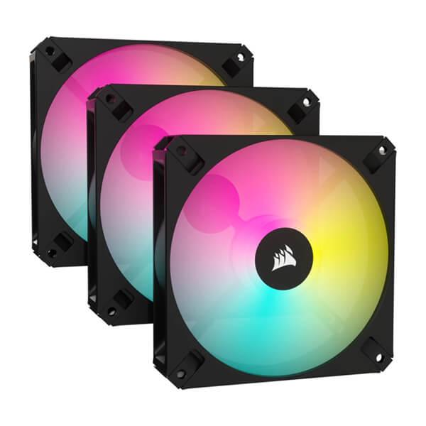 CORSAIR ICUE AR120 DIGITAL RGB 120MM PWM CABINET FAN – BLACK TRIPLE PACK (CO-9050167-WW)