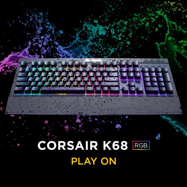 Corsair K68 RGB Mechanical Gaming Keyboard Cherry MX Red CH-9102010-NA