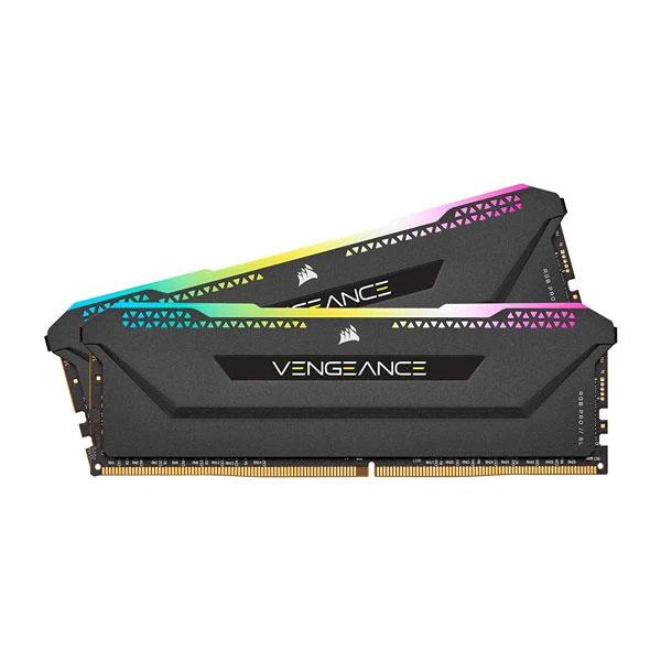 Corsair Vengeance RGB PRO SL Series 32GB (16GBx2) DDR4 3600MHz Black CMH32GX4M2Z3600C18 Desktop Ram