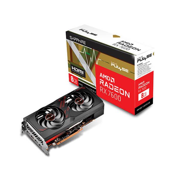 Sapphire Pulse Radeon RX 7600 8GB GDDR6 128-bit Gaming Graphics Card (11324-01-20G)