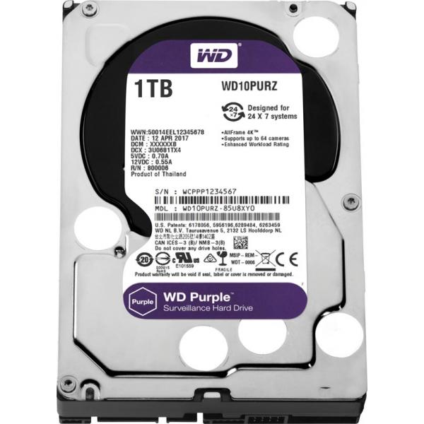 WESTERN DIGITAL PURPLE 1TB 5400 RPM