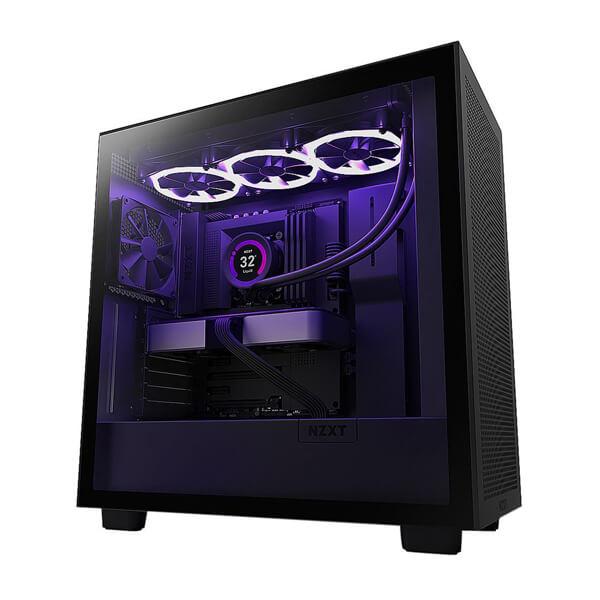 NZXT H7 Flow RGB (ATX) Mid Tower Cabinet with Tempered Glass Side Panel (Black)