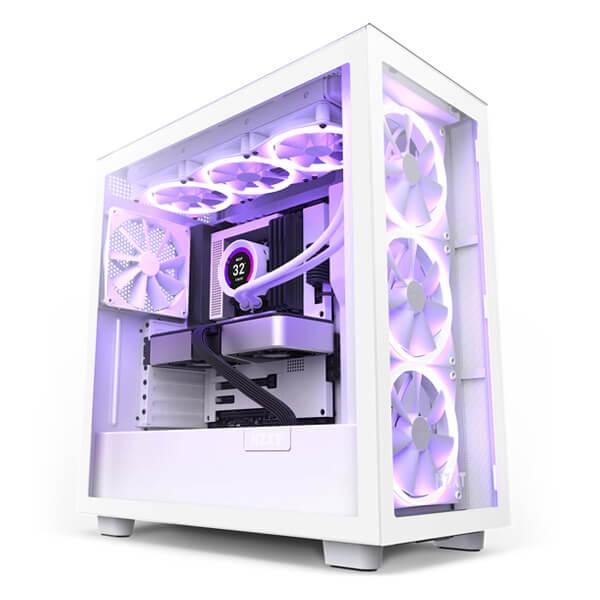 NZXT H7 Elite Mid-Tower White Cabinet CM-H71EW-01