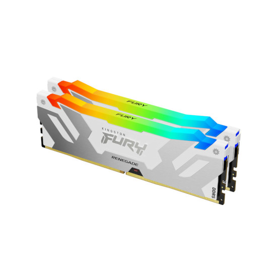 KINGSTON FURY RENEGADE RGB 32GB (2X16GB) 6000MHZ DDR5 CL32 MEMORY - WHITE