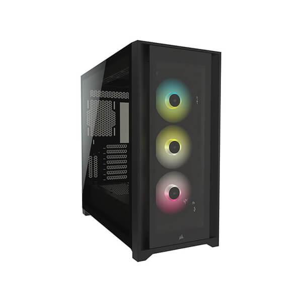Corsair iCUE 5000X RGB (ATX) Mid Tower Cabinet With PWM Fan, ARGB Controller and Tempered Glass Side Panel (Black)