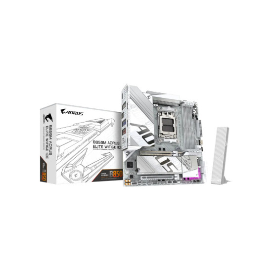 GIGABYTE B850M AORUS ELITE WIFI6E ICE MOTHERBOARD